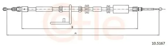 Seilzug, Feststellbremse hinten rechts COFLE 10.5167 Bild Seilzug, Feststellbremse hinten rechts COFLE 10.5167
