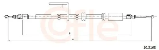 Seilzug, Feststellbremse hinten links COFLE 10.5168 Bild Seilzug, Feststellbremse hinten links COFLE 10.5168