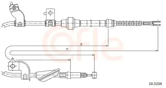 Seilzug, Feststellbremse hinten links COFLE 10.5234 Bild Seilzug, Feststellbremse hinten links COFLE 10.5234