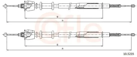 Seilzug, Feststellbremse hinten links hinten rechts COFLE 10.5235 Bild Seilzug, Feststellbremse hinten links hinten rechts COFLE 10.5235