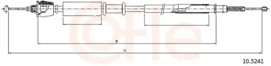 Seilzug, Feststellbremse hinten links hinten rechts COFLE 10.5241 Bild Seilzug, Feststellbremse hinten links hinten rechts COFLE 10.5241
