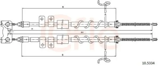 Seilzug, Feststellbremse hinten COFLE 10.5334 Bild Seilzug, Feststellbremse hinten COFLE 10.5334