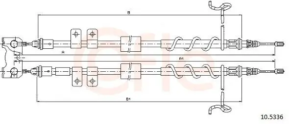 Seilzug, Feststellbremse hinten COFLE 10.5336