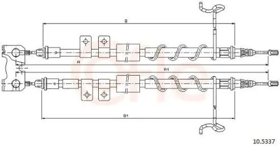 Seilzug, Feststellbremse hinten COFLE 10.5337 Bild Seilzug, Feststellbremse hinten COFLE 10.5337