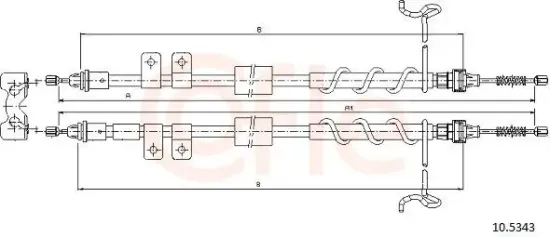 Seilzug, Feststellbremse hinten COFLE 10.5343 Bild Seilzug, Feststellbremse hinten COFLE 10.5343