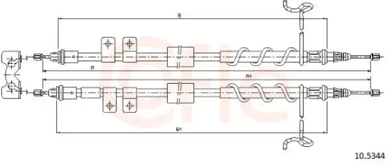 Seilzug, Feststellbremse hinten COFLE 10.5344 Bild Seilzug, Feststellbremse hinten COFLE 10.5344