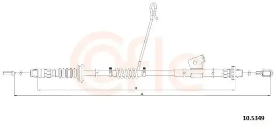 Seilzug, Feststellbremse hinten hinten links COFLE 10.5349 Bild Seilzug, Feststellbremse hinten hinten links COFLE 10.5349