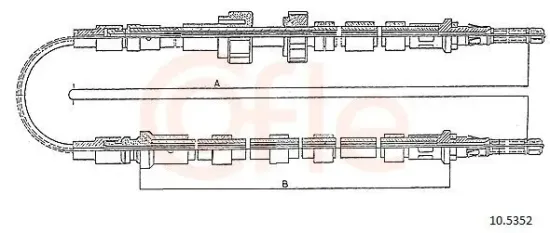 Seilzug, Feststellbremse hinten COFLE 10.5352 Bild Seilzug, Feststellbremse hinten COFLE 10.5352