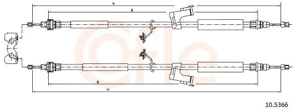 Seilzug, Feststellbremse hinten COFLE 10.5366