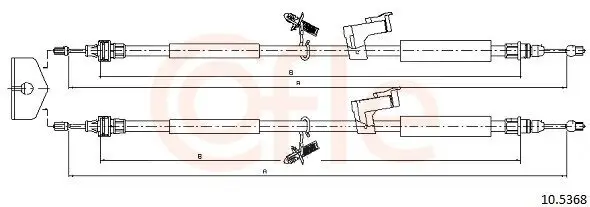 Seilzug, Feststellbremse hinten COFLE 10.5368