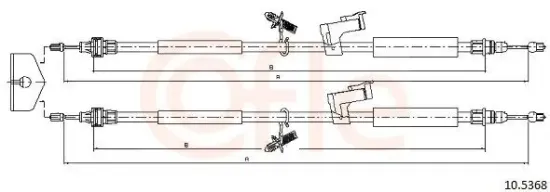 Seilzug, Feststellbremse hinten COFLE 10.5368 Bild Seilzug, Feststellbremse hinten COFLE 10.5368