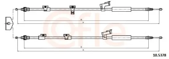 Seilzug, Feststellbremse hinten COFLE 10.5378 Bild Seilzug, Feststellbremse hinten COFLE 10.5378