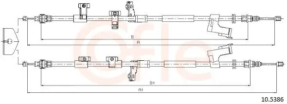 Seilzug, Feststellbremse hinten COFLE 10.5386