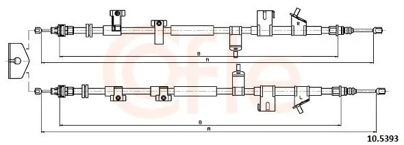 Seilzug, Feststellbremse hinten COFLE 10.5393