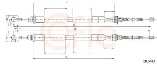 Seilzug, Feststellbremse hinten COFLE 10.5414 Bild Seilzug, Feststellbremse hinten COFLE 10.5414