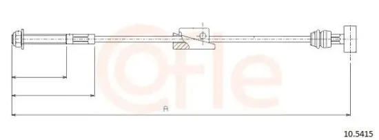 Seilzug, Feststellbremse vorne COFLE 10.5415 Bild Seilzug, Feststellbremse vorne COFLE 10.5415