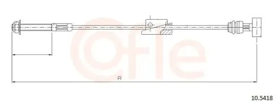Seilzug, Feststellbremse vorne COFLE 10.5418 Bild Seilzug, Feststellbremse vorne COFLE 10.5418