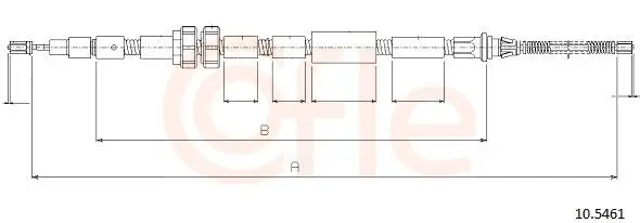 Seilzug, Feststellbremse hinten links COFLE 10.5461