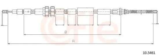 Seilzug, Feststellbremse hinten links COFLE 10.5461 Bild Seilzug, Feststellbremse hinten links COFLE 10.5461