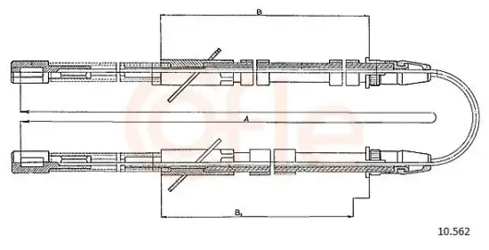 Seilzug, Feststellbremse hinten COFLE 10.562 Bild Seilzug, Feststellbremse hinten COFLE 10.562
