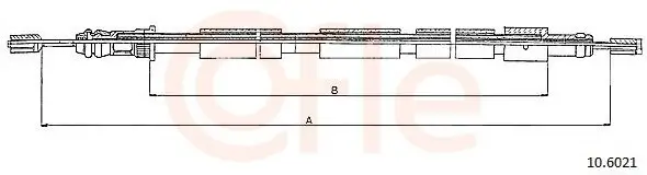 Seilzug, Feststellbremse hinten links COFLE 10.6021