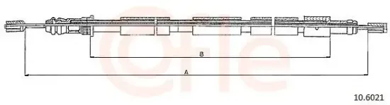 Seilzug, Feststellbremse hinten links COFLE 10.6021 Bild Seilzug, Feststellbremse hinten links COFLE 10.6021