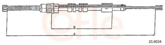 Seilzug, Feststellbremse hinten rechts COFLE 10.6024 Bild Seilzug, Feststellbremse hinten rechts COFLE 10.6024