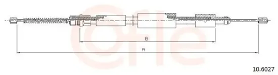 Seilzug, Feststellbremse hinten links COFLE 10.6027 Bild Seilzug, Feststellbremse hinten links COFLE 10.6027