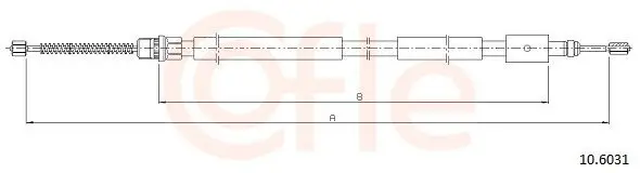 Seilzug, Feststellbremse hinten rechts COFLE 10.6031