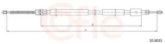 Seilzug, Feststellbremse hinten rechts COFLE 10.6031 Bild Seilzug, Feststellbremse hinten rechts COFLE 10.6031