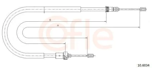 Seilzug, Feststellbremse hinten links hinten rechts COFLE 10.6034