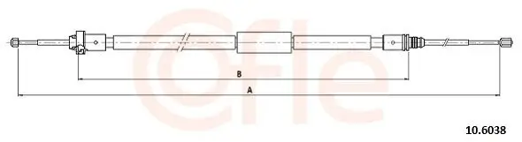 Seilzug, Feststellbremse hinten links hinten rechts COFLE 10.6038