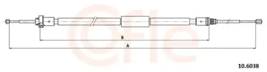 Seilzug, Feststellbremse hinten links hinten rechts COFLE 10.6038 Bild Seilzug, Feststellbremse hinten links hinten rechts COFLE 10.6038