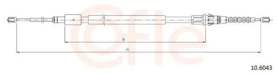 Seilzug, Feststellbremse hinten links hinten rechts COFLE 10.6043 Bild Seilzug, Feststellbremse hinten links hinten rechts COFLE 10.6043