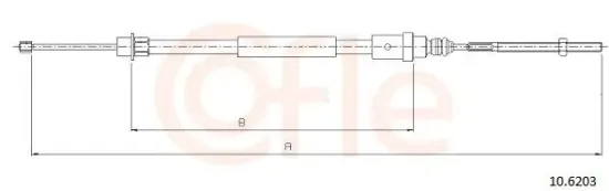 Seilzug, Feststellbremse hinten links COFLE 10.6203 Bild Seilzug, Feststellbremse hinten links COFLE 10.6203