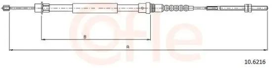Seilzug, Feststellbremse hinten rechts COFLE 10.6216 Bild Seilzug, Feststellbremse hinten rechts COFLE 10.6216