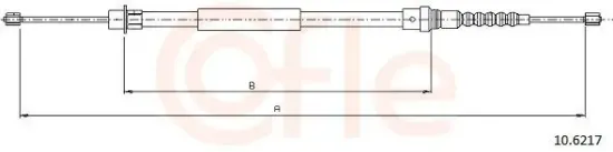 Seilzug, Feststellbremse hinten links COFLE 10.6217 Bild Seilzug, Feststellbremse hinten links COFLE 10.6217