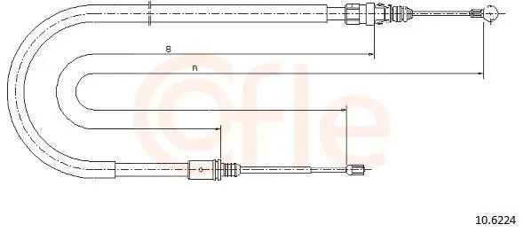Seilzug, Feststellbremse hinten links hinten rechts COFLE 10.6224