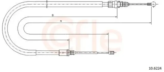 Seilzug, Feststellbremse hinten links hinten rechts COFLE 10.6224 Bild Seilzug, Feststellbremse hinten links hinten rechts COFLE 10.6224