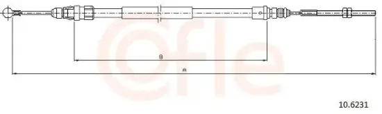 Seilzug, Feststellbremse hinten rechts COFLE 10.6231 Bild Seilzug, Feststellbremse hinten rechts COFLE 10.6231