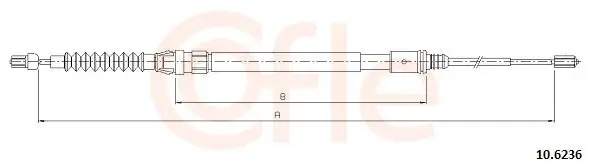 Seilzug, Feststellbremse hinten links hinten rechts COFLE 10.6236