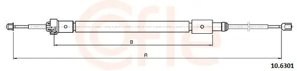 Seilzug, Feststellbremse hinten COFLE 10.6301