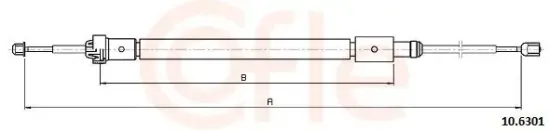 Seilzug, Feststellbremse hinten COFLE 10.6301 Bild Seilzug, Feststellbremse hinten COFLE 10.6301