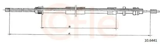 Seilzug, Feststellbremse hinten links hinten rechts COFLE 10.6441 Bild Seilzug, Feststellbremse hinten links hinten rechts COFLE 10.6441