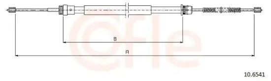 Seilzug, Feststellbremse hinten links hinten rechts COFLE 10.6541 Bild Seilzug, Feststellbremse hinten links hinten rechts COFLE 10.6541