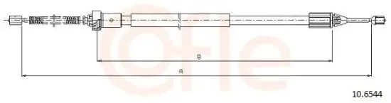 Seilzug, Feststellbremse hinten rechts COFLE 10.6544 Bild Seilzug, Feststellbremse hinten rechts COFLE 10.6544