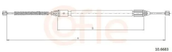 Seilzug, Feststellbremse hinten links hinten rechts COFLE 10.6683 Bild Seilzug, Feststellbremse hinten links hinten rechts COFLE 10.6683