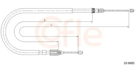 Seilzug, Feststellbremse hinten rechts COFLE 10.6685 Bild Seilzug, Feststellbremse hinten rechts COFLE 10.6685