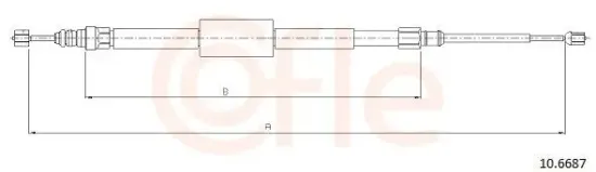 Seilzug, Feststellbremse hinten links hinten rechts COFLE 10.6687 Bild Seilzug, Feststellbremse hinten links hinten rechts COFLE 10.6687