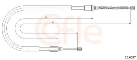 Seilzug, Feststellbremse hinten links hinten rechts COFLE 10.6697 Bild Seilzug, Feststellbremse hinten links hinten rechts COFLE 10.6697
